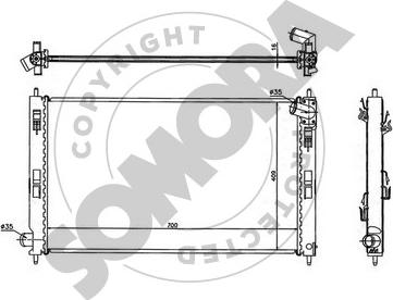 Somora 182440 - Радиатор, охлаждение двигателя autospares.lv