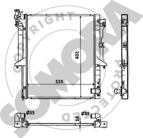 Somora 187140 - Радиатор, охлаждение двигателя autospares.lv