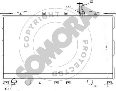 Somora 135240A - Радиатор, охлаждение двигателя autospares.lv