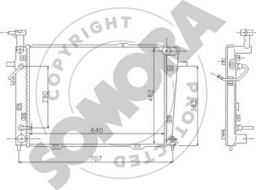 Somora 136540 - Радиатор, охлаждение двигателя autospares.lv