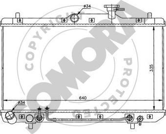 Somora 131240A - Радиатор, охлаждение двигателя autospares.lv