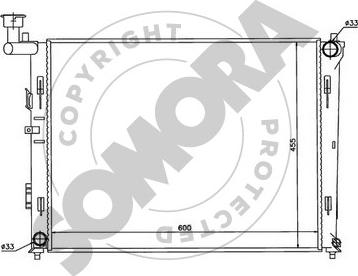 Somora 138040 - Радиатор, охлаждение двигателя autospares.lv