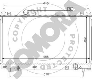 Somora 121340A - Радиатор, охлаждение двигателя autospares.lv