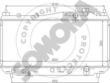 Somora 121340 - Радиатор, охлаждение двигателя autospares.lv