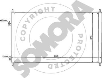 Somora 121360 - Конденсатор кондиционера autospares.lv