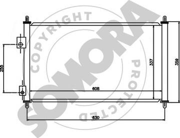 Somora 123260 - Конденсатор кондиционера autospares.lv