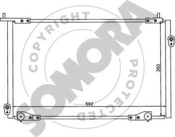 Somora 122660 - Конденсатор кондиционера autospares.lv