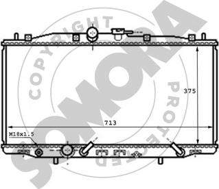 Somora 122740B - Радиатор, охлаждение двигателя autospares.lv