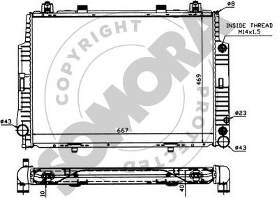 Somora 174142 - Радиатор, охлаждение двигателя autospares.lv