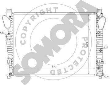 Somora 174240 - Радиатор, охлаждение двигателя autospares.lv