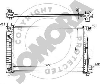 Somora 175040C - Радиатор, охлаждение двигателя autospares.lv