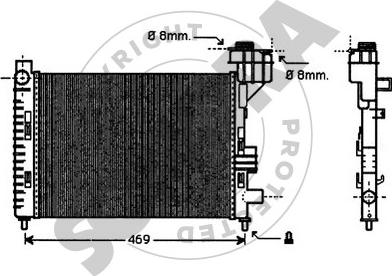 Somora 175040 - Радиатор, охлаждение двигателя autospares.lv