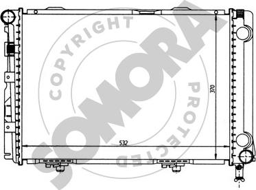 Somora 170446 - Радиатор, охлаждение двигателя autospares.lv