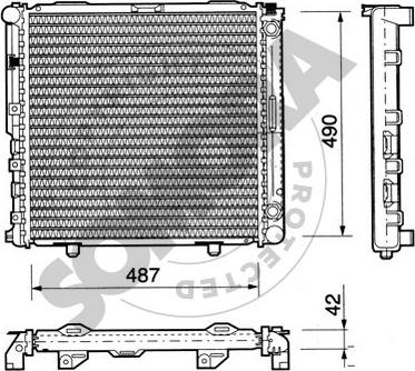 Somora 170442 - Радиатор, охлаждение двигателя autospares.lv