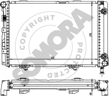 Somora 170447 - Радиатор, охлаждение двигателя autospares.lv