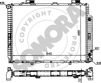 Somora 170644 - Радиатор, охлаждение двигателя autospares.lv