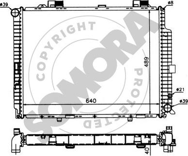 Somora 170645 - Радиатор, охлаждение двигателя autospares.lv