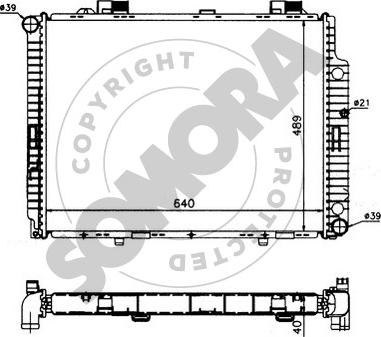 Somora 170647 - Радиатор, охлаждение двигателя autospares.lv