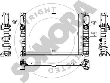 Somora 170844 - Радиатор, охлаждение двигателя autospares.lv