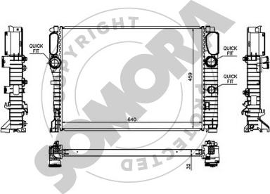 Somora 170840 - Радиатор, охлаждение двигателя autospares.lv