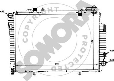 Somora 171249 - Радиатор, охлаждение двигателя autospares.lv