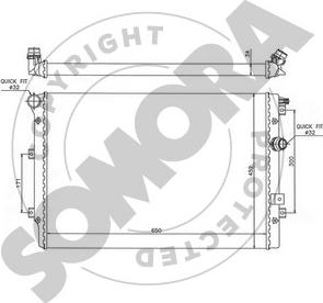 Somora 359040 - Радиатор, охлаждение двигателя autospares.lv