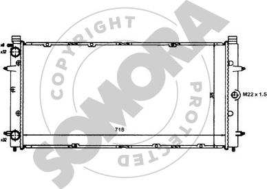 Somora 354040 - Радиатор, охлаждение двигателя autospares.lv