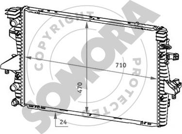 Somora 354140 - Радиатор, охлаждение двигателя autospares.lv