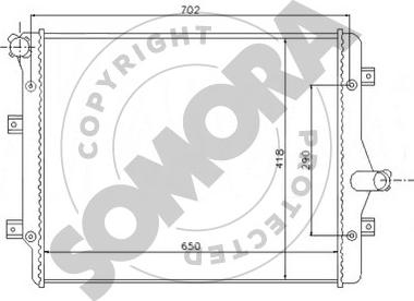 Somora 351040C - Радиатор, охлаждение двигателя autospares.lv