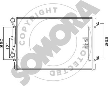 Somora 351040E - Радиатор, охлаждение двигателя autospares.lv