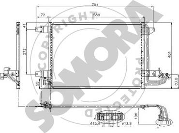 Somora 351060 - Конденсатор кондиционера autospares.lv