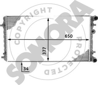 Somora 357040 - Радиатор, охлаждение двигателя autospares.lv