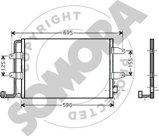 Somora 357060 - Конденсатор кондиционера autospares.lv