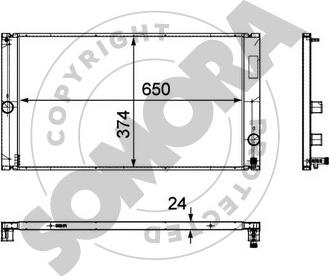 Somora 361440 - Радиатор, охлаждение двигателя autospares.lv