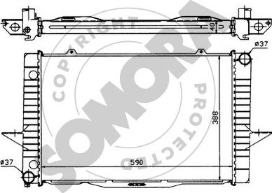 Somora 363040 - Радиатор, охлаждение двигателя autospares.lv