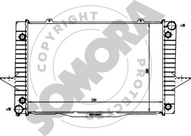 Somora 363043 - Радиатор, охлаждение двигателя autospares.lv