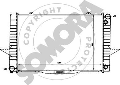 Somora 363042 - Радиатор, охлаждение двигателя autospares.lv