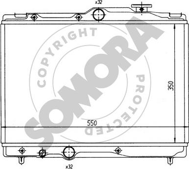 Somora 314142 - Радиатор, охлаждение двигателя autospares.lv