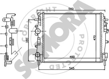 Somora 244341 - Радиатор, охлаждение двигателя autospares.lv