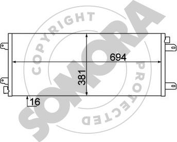 Somora 245560A - Конденсатор кондиционера autospares.lv