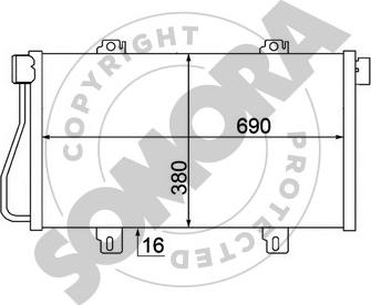 Somora 245560B - Конденсатор кондиционера autospares.lv