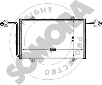 Somora 245560C - Конденсатор кондиционера autospares.lv