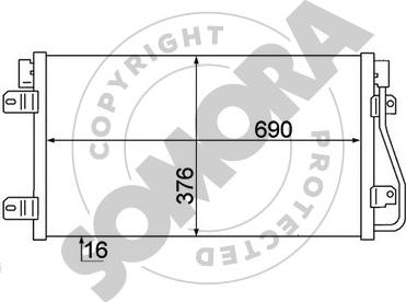 Somora 245560 - Конденсатор кондиционера autospares.lv