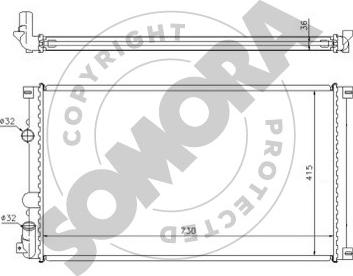 Somora 245640 - Радиатор, охлаждение двигателя autospares.lv