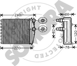 Somora 245150A - Теплообменник, отопление салона autospares.lv