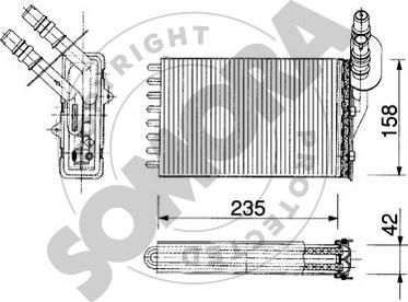 Somora 240950 - Теплообменник, отопление салона autospares.lv