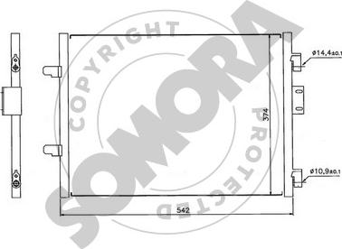 Somora 240960B - Конденсатор кондиционера autospares.lv