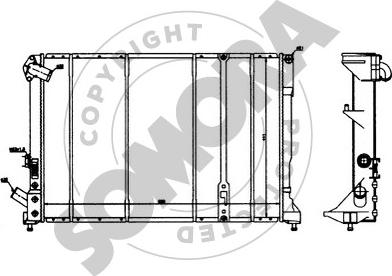 Somora 242042 - Радиатор, охлаждение двигателя autospares.lv