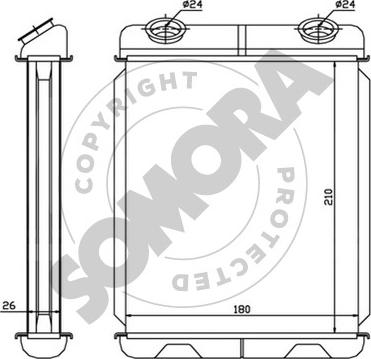 Somora 242250 - Теплообменник, отопление салона autospares.lv