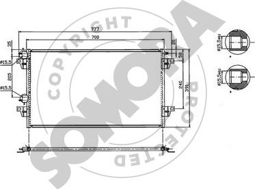 Somora 242260C - Конденсатор кондиционера autospares.lv